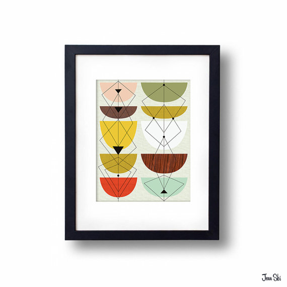 modern tulips print