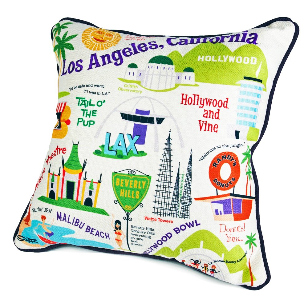 Los Angeles throw pillow