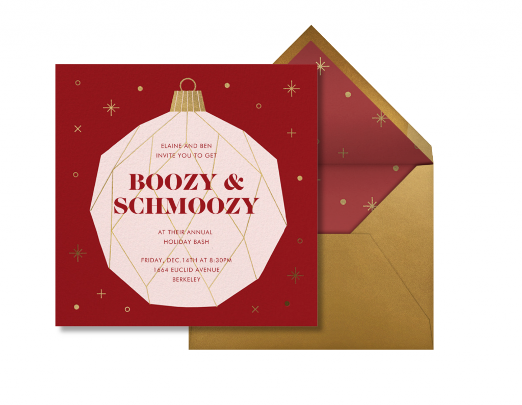 modern ornament christmas card