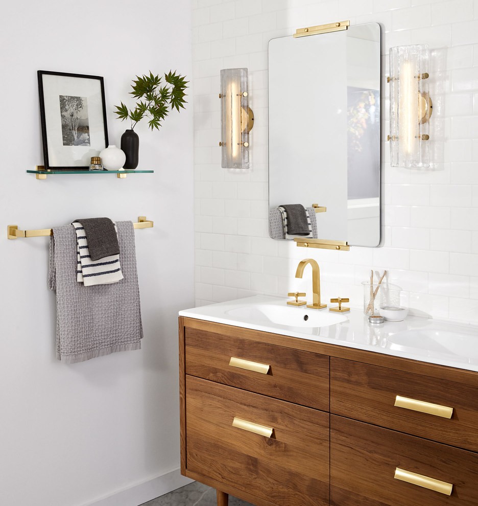 You'll Swoon Over this Mid Century Bathroom Vanity - Home
