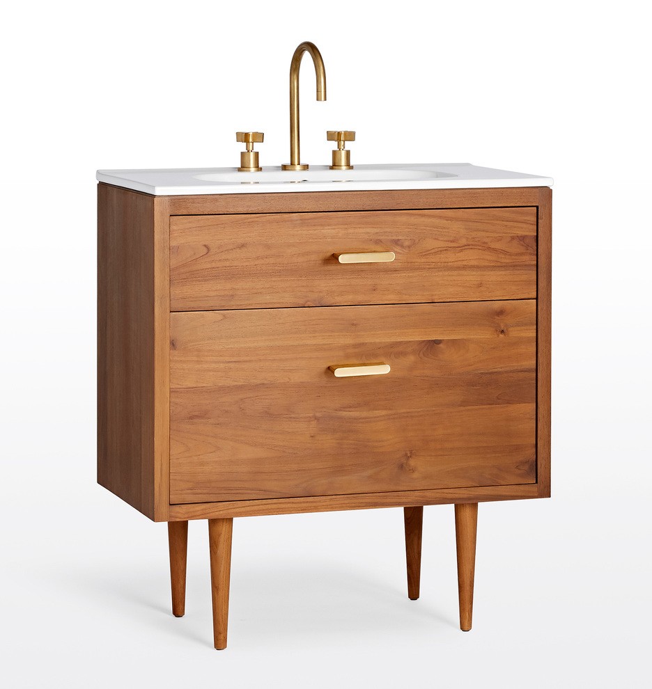 You Ll Swoon Over This Mid Century Bathroom Vanity Home