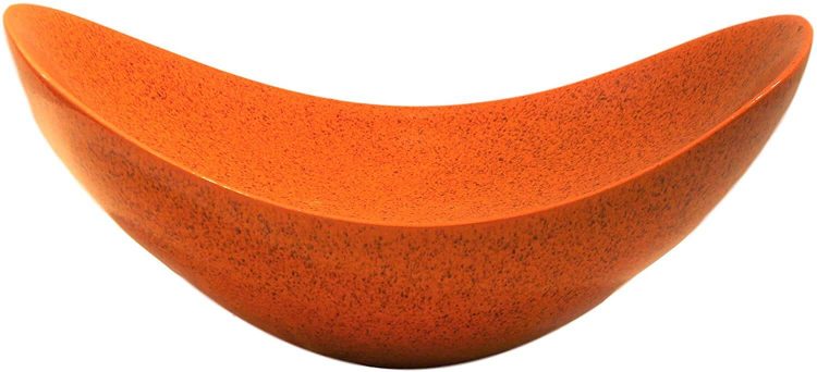 Living room and entertaining orange swoop bowl.