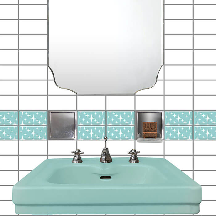 The Perfect Mid Century Tiles Are Just, Mid Century Blue Tile Bathroom