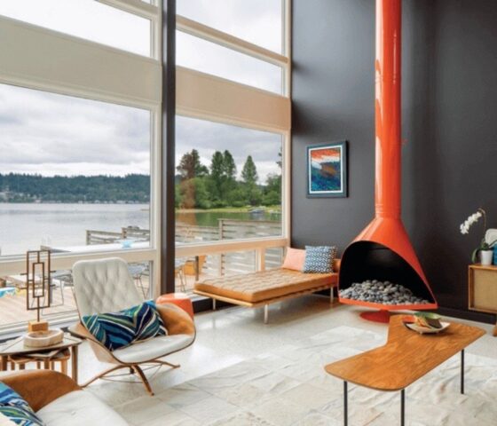 9 Mid Century Modern Fireplaces