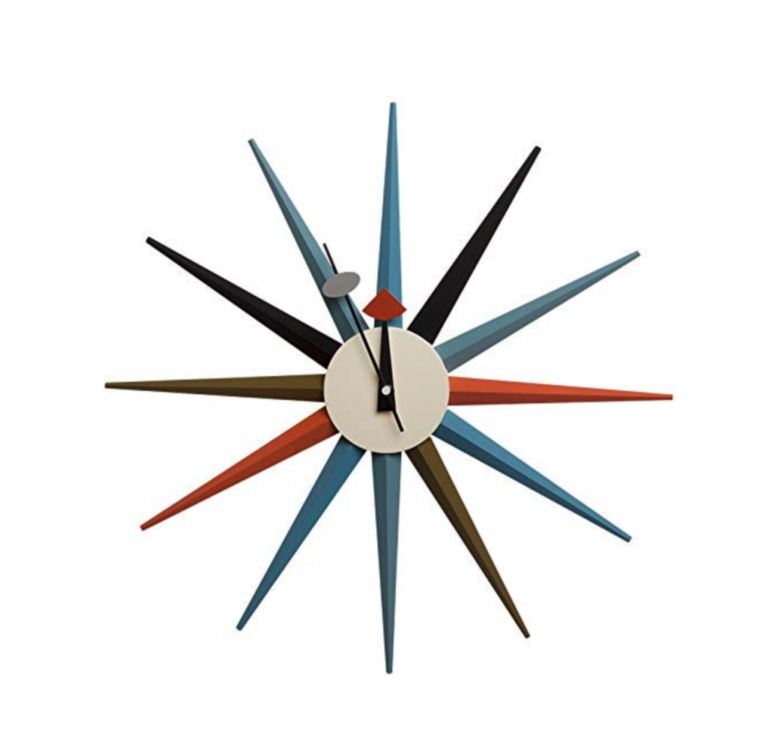 Mid Century Modern Wall Clock Atomic Ranch