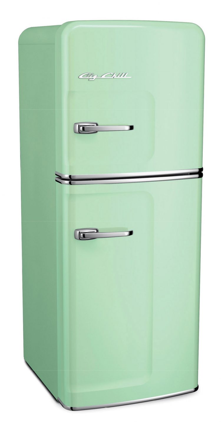 Vintage mint-colored fridge for all mid century kitchens.