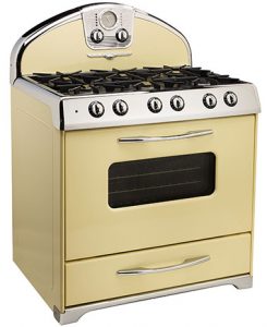 butter yellow Elmira retro stove