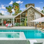 the backyard of a charles du bois in palm springs with a pool