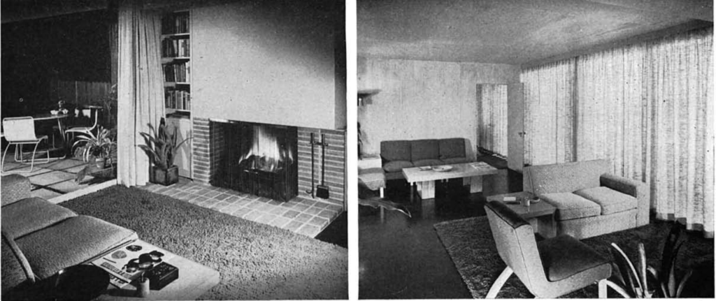 Case Study House #11 living and dining rooms