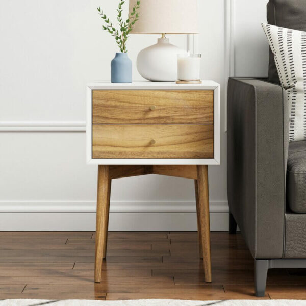 MCMInspired Small Space Nightstands Atomic Ranch