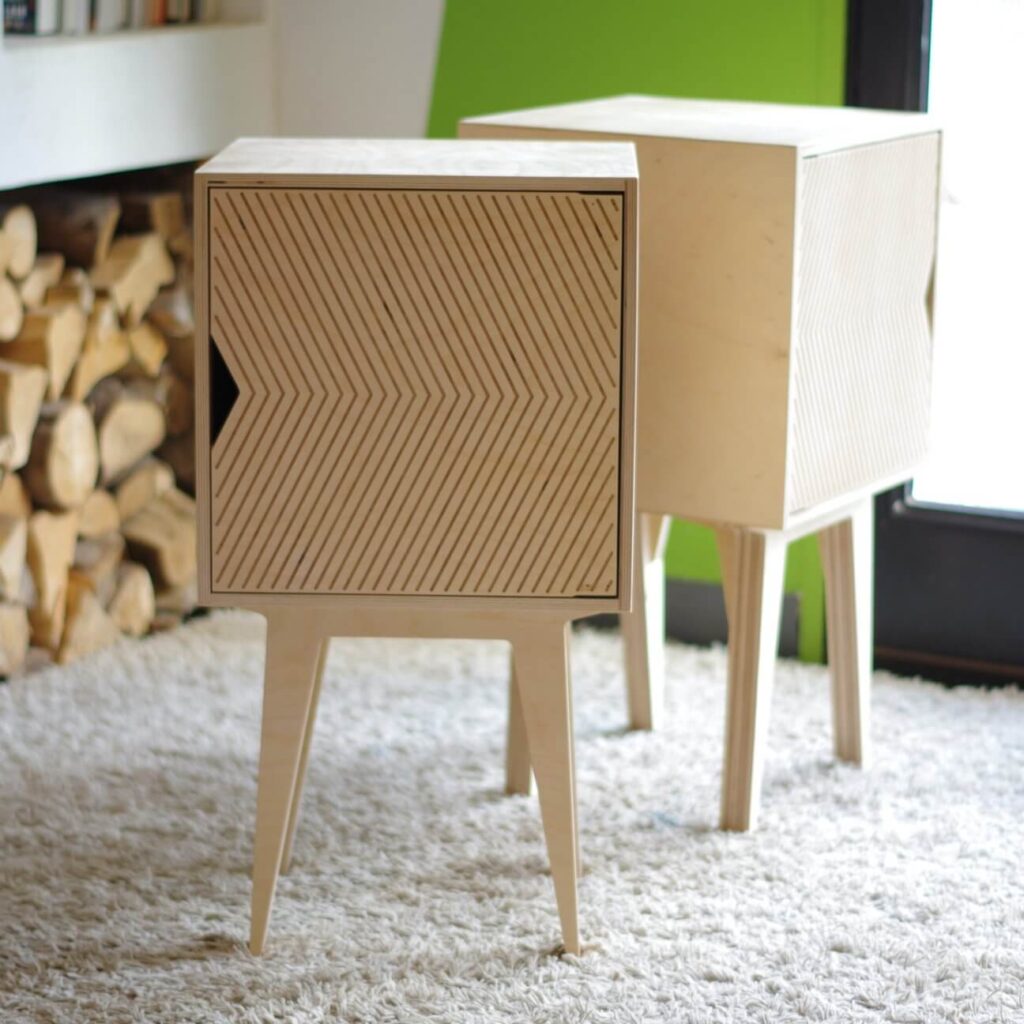 Danish modern-style small space nightstand