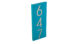 turquoise MCM house numbers plaque