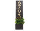 black planter with magnetic house numbers 