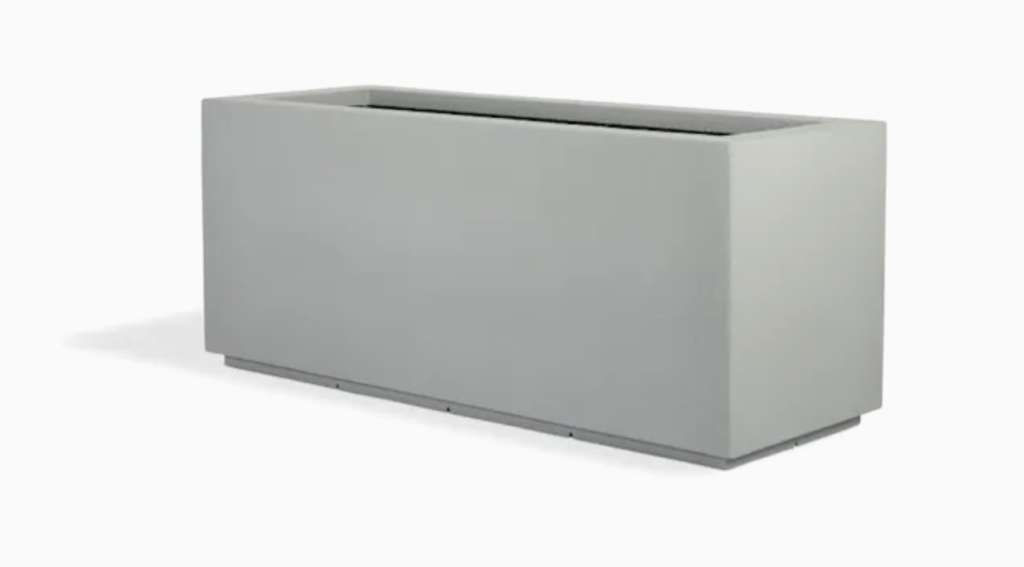 Gray concrete-style planter
