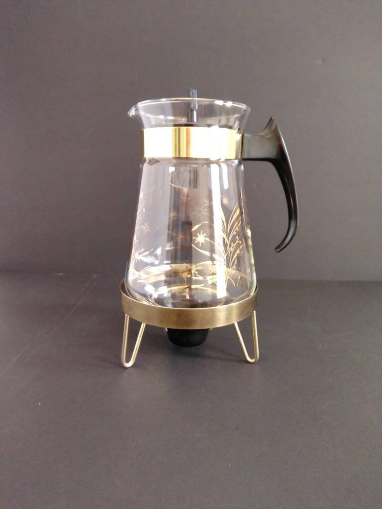 VTG Mid Century Atomic Style Clear Coffee Pot 