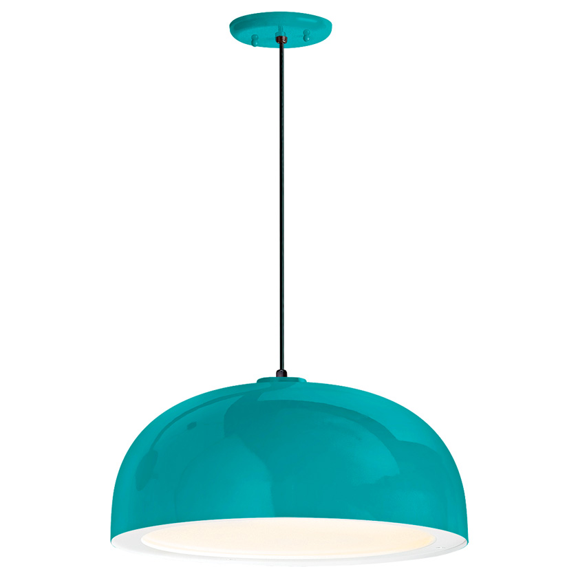 Turquoise dome light pendant