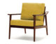 Scandinavian Lounge Chair in mustard yellow
