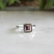 vintage style minimalist garnet ring