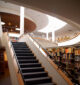 A view up the stairs in the Mount Angel Library