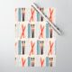 retro ski wrapping paper