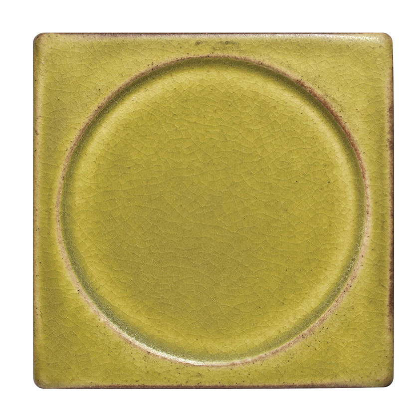 Pear-colored tile with circle design
