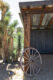Mod West ranch outdoors antique wagon wheel