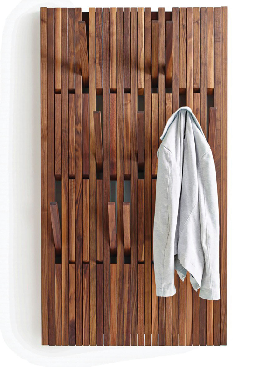 Piano multipurpose rack and hanger panel with folding hooks