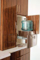 kitchen cabinet built to hide water cooler