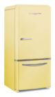 retro style fridge Elmira Stove Works in buttercup yellow