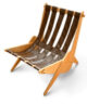 Brown mid-century modern lounge chair