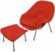 Eero Saarinen vintage 1950s red Womb Chair