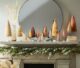 minimalist christmas decor modern bottlebrush trees