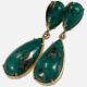 mid century emerald earrings