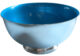 blue enamel vintage silver bowl