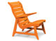 Orange high back outdoor lounge chair