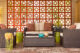 MCM outdoor living room with breeze block