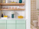 Project House Austin butler's pantry mint green cabinets