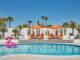 MCM pool and outdoor lounge area in Palm Springs