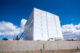 white cocoon enclosing USAF Academy Cadet Chapel