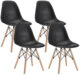 Set of 4 black MCM dining chairs