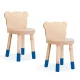 wood bear shaped kids chairs