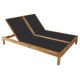 Hamilton Double Reclining Teak Chaise Lounge