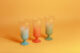 vintage 70s frosted dessert glasses