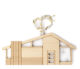wooden MCM house ornament