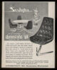 black and white advertisement for the Sculpta chair by Chromcraft