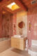 pink bathroom tile in Krisel home