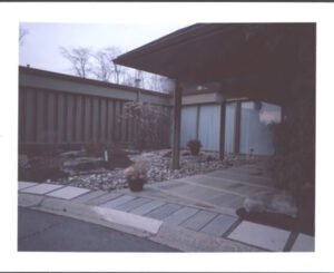 the stone walkway leading to Adrian Pearsall's home