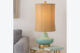 turquoise sculptural table lamp from Joybird