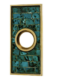 Mexican Hand-Wrought Brass and Stone Door Escutcheon Plate