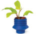 blue Strata ceramic planter